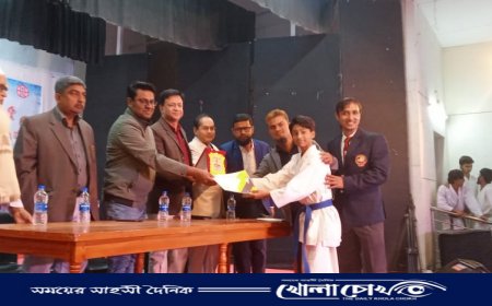 ফরিদপুরে বেল্ট প্রদান অনুষ্ঠান ও পঞ্চম আন্তঃ কিং কারাতে প্রতিযোগিতা ও পুরস্কার বিতরণ  