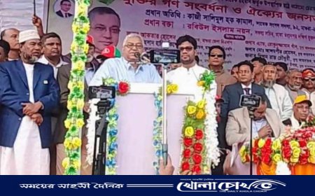 শালিখায় বিএনপির ভারপ্রাপ্ত চেয়ারম্যান তারেক রহমানের ৩১ দফা বাস্তবায়নে জনসভা