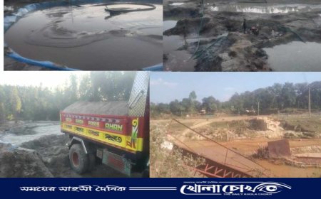 লামায় বিভিন্ন খালছড়া থেকে অবৈধভাবে বালু উত্তোলন কোনভাবেই থামছে না