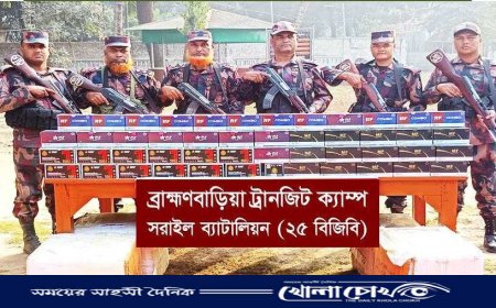 ব্রাহ্মণবাড়িয়ার সীমান্তে কোটি টাকার মোবাইল ফোনের ডিসপ্লে জব্দ