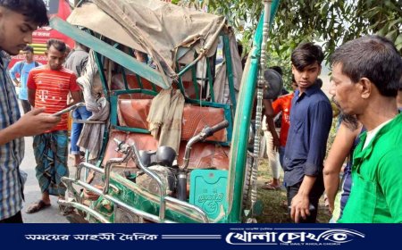 নান্দাইলে বাস ও ইজিবাইকের সংঘর্ষে নিহত ১ ॥ আহত ৪