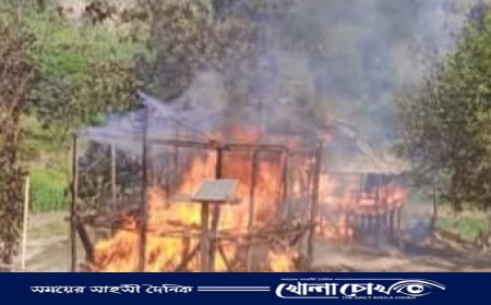 থানচির মদক সীমান্তে ভয়াবহ অগ্নিকাণ্ডে দু'টি পরিবার নিঃস্ব