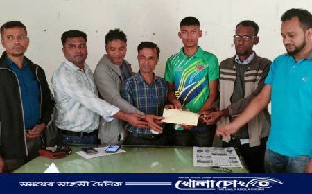 মাগুরায় তরুণ ভলিবল খেলোয়াড় ইমনের পাশে কৃষিবিদ গ্রুপ