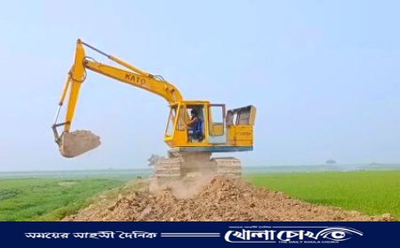 ব্যক্তিগত উদ্যোগে সড়ক সংস্কারে এলাকাবাসী