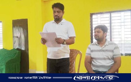 আখাউড়ায় কৃষকদল নেতার সংবাদ সম্মেলন