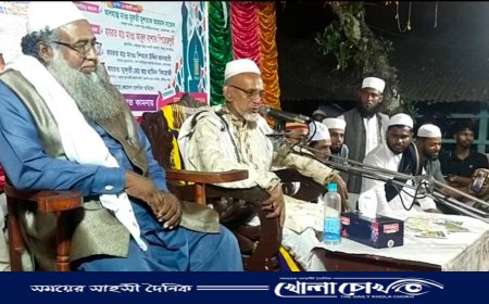 নাজিরপুরে শামছুল উলূম ইসলামিয়া মাদরাসার উদ্যোগে বার্ষিক ওয়াজ মাহফিল অনুষ্ঠিত