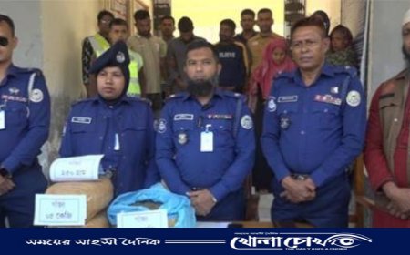 পিরোজপুরে মাদক বিরোধী অভিযানে মা-ছেলেসহ ৫ মাদক কারবারি গ্রেপ্তার; বিপুল পরিমান ইয়াবা ও গাজা উদ্ধার