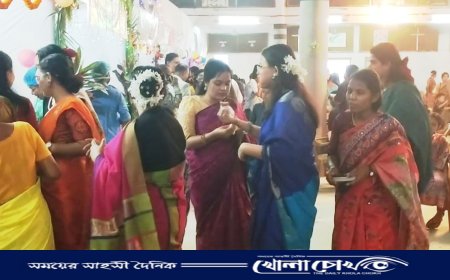 ঐতিহ্যকে মেলে ধরতে কাপ্তাই চন্দ্রঘোনা মিশন এলাকায় প্রাণের উচ্ছ্বাসে পিঠা উৎসব অনুষ্ঠিত হয়েছে