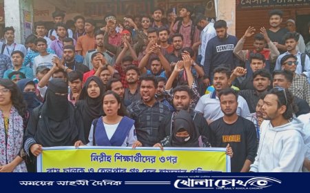 ফরিদপুরে বৈষম্য বিরোধী ছাত্র আন্দোলনের উদ্যোগে বিক্ষোভ মিছিল ও সমাবেশ অনুষ্ঠিত 