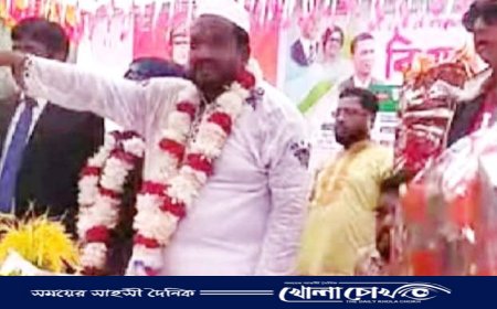 ব্রাহ্মণ্বাড়িয়া বার কাউন্সিলের সভাপতি কামরুজ্জামান মামুনকে নাসিরনগরে নাগরিক সংবর্ধনা