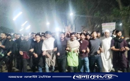 এমসি কলেজ শিক্ষার্থীর উপর হামলার প্রতিবাদে ইবিতে বিক্ষোভ 