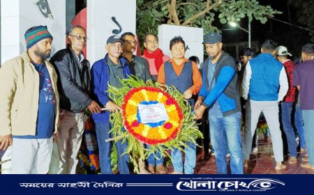 ভাষা শহীদদের প্রতি কাপ্তাইয়ের পেশাদার সাংবাদিকদের শ্রদ্ধা নিবেদন