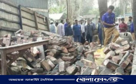 সরকারি সম্পত্তিতে গড়ে তোলা অবৈধ স্থাপনা ভেঙে দিয়েছে জিয়ানগর উপজেলা প্রশাসন 