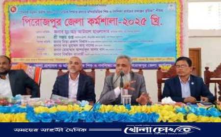 টেকসই উন্নয়ন এবং নৈতিক শিক্ষার প্রসারে পিরোজপুরে  মন্দির ভিত্তিক শিক্ষা কার্যক্রমের কর্মশালা অনুষ্ঠিত