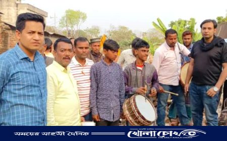 আলফাডাঙ্গা শিরগ্রামে ঢোল পিটিয়ে দুই দশক পর বেদখল জমি বুঝিয়ে দিলেন আদালত