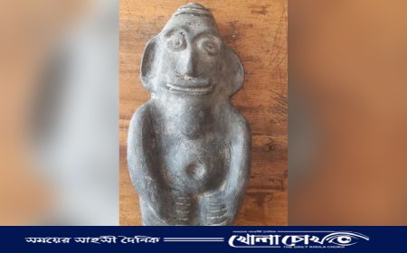 আত্রাইয়ে কথিত কষ্টি পাথরের মূর্তি উদ্ধার