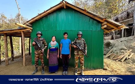 কাপ্তাই সেনা জোনের উদ্যোগে গৃহহীন দুই পরিবার পেল নতুন ঘর