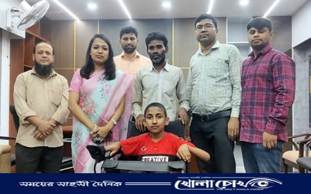 প্রতিবন্ধকতাকে জয় করতে চায় আব্দুর রহমান, ইউএনওর সহযোগিতায় পেল ইলেকট্রিক হুইলচেয়ার
