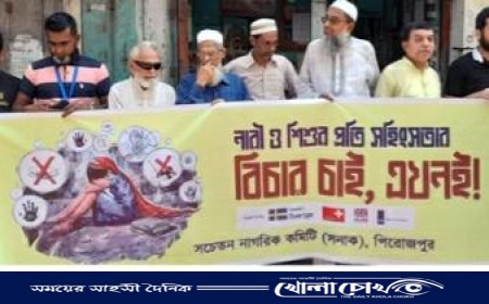 নারী ও শিশুর প্রতি সহিংসতা প্রতিরোধে টিআইবি ও সনাকের মানববন্ধন