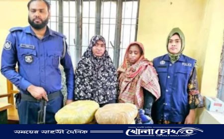 নবীনগরে ৮ কেজি গাঁজাসহ মা-মেয়ে গ্রেফতার