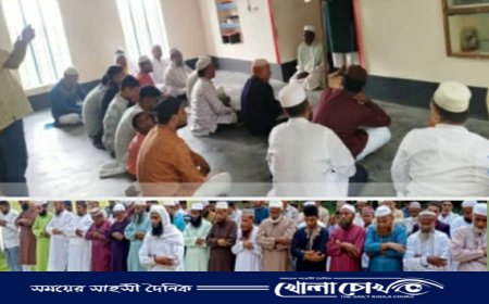 সৌদি আরবের সঙ্গে মিল রেখে পিরোজপুরের দুটি উপজেলায় পবিত্র ঈদুল ফিতর উদযাপন