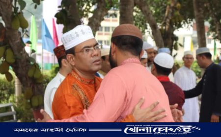 ফরিদপুর পুলিশ লাইন্সে ঈদ-উল-ফিতরের জামাত অনুষ্ঠিত