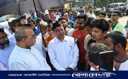 বেরোবিতে প্রধান বিচারপতির শহীদ আবু সাঈদ চত্বর পরিদর্শন