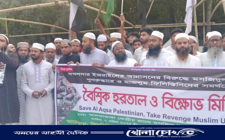 ফিলিস্তিনে গণহত্যার প্রতিবাদে আলফাডাঙ্গায় উত্তাল জনতা