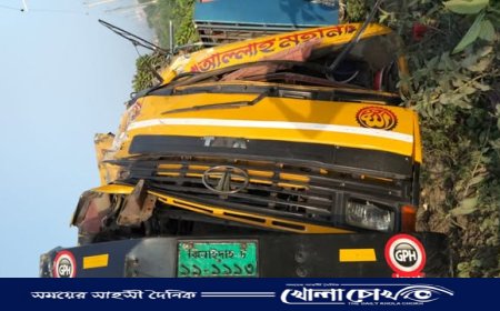 ঢাকা-সিলেট মহাসড়কে ট্রাকের মুখোমুখি সংঘর্ষে চালক নিহত, আহত ৩