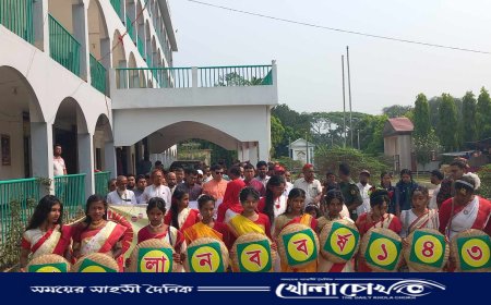 সালথায় বর্ণিল শোভাযাত্রায় বর্ষবরণ