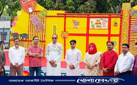 খোকসায় বর্ষবরণে বর্ণিল শোভাযাত্রা ও লোকজ উৎসব