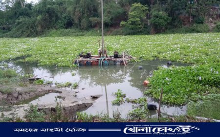 নগরকান্দায় কুমার নদীতে অবৈধ বালু উত্তোলন, ধসের আশঙ্কায় দুই পাড়ের মানুষ