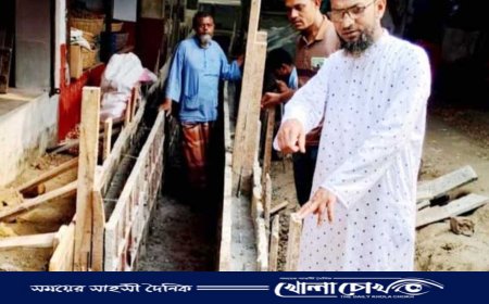 আত্রাইয়ে দীর্ঘ অপেক্ষার পর জলাবদ্ধতা নিরসনে ড্রেন নির্মাণ