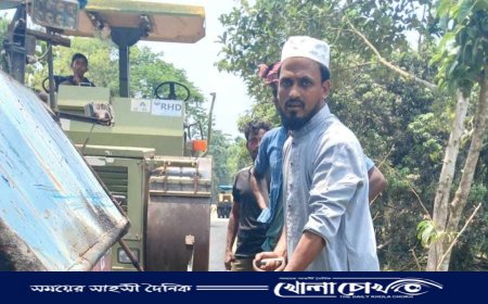 ১৩ কোটি টাকার সড়ক নির্মাণে অনিয়মের অভিযোগ, কাজ বন্ধ করলেন স্থানীয়রা