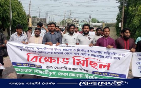 হত্যাকারীরা নিরাপদ, মামলায় বাদ নাম—বেরোবি শিক্ষার্থীদের বিক্ষোভ