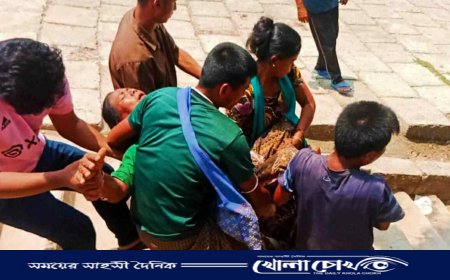 কাপ্তাইয়ে ইটবোঝাই ট্রাক উল্টে ৩ জন গুরুতর আহত