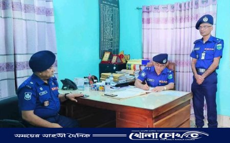 আত্রাই থানায় বার্ষিক পরিদর্শনে নওগাঁর পুলিশ সুপার