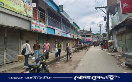 আলফাডাঙ্গা বাজারে ব্যবসায়ীর উপর হামলার প্রতিবাদে দোকানপাট অনির্দিষ্টকালের জন্য বন্ধ