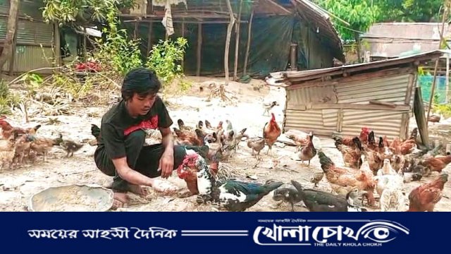ছাগল ও মুরগির খামার করে স্বাবলম্বী কাপ্তাইয়ে সাজাই উ মারমা