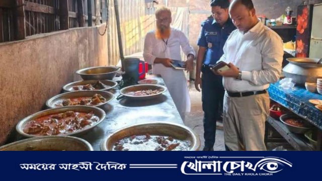 আখাউড়ায় অস্বাস্থ্যকর খাবার রাখায় তিন হোটেলকে ১৮ হাজার টাকা জরিমানা