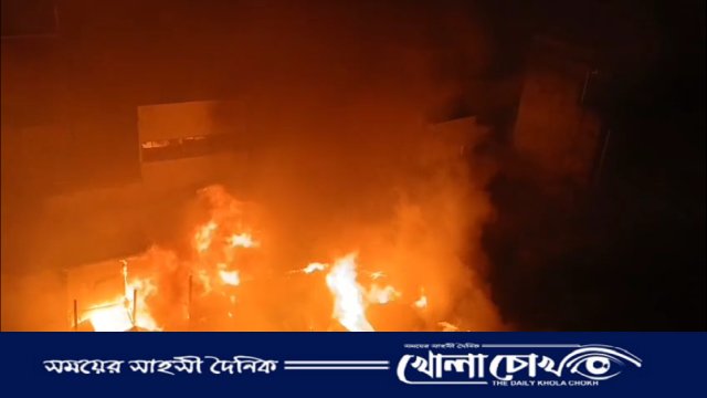 শ্রীনগরে ভয়াবহ অগ্নিকাণ্ডে শতাধিক দোকান পুড়ে ছাই, পরিদর্শনে উপদেষ্টা আদিলুর রহমান খান