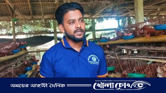 কাপ্তাইয়ের লেয়ার জাতের মুরগীর খামার করে সফল উদ্যোক্তা মো: আব্দুর রহিম