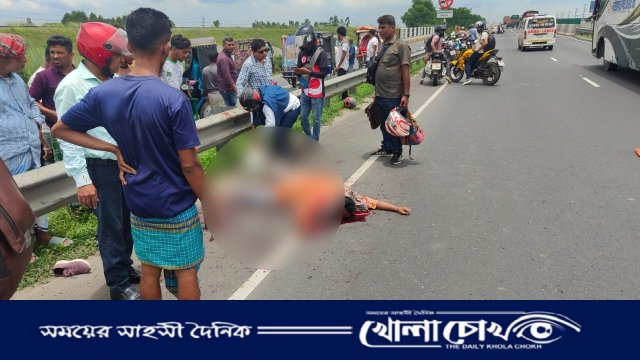 ঢাকা-মাওয়া এক্সপ্রেসওয়েতে মোটরসাইকেল দুর্ঘটনায় নারী নিহত, চালক আহত