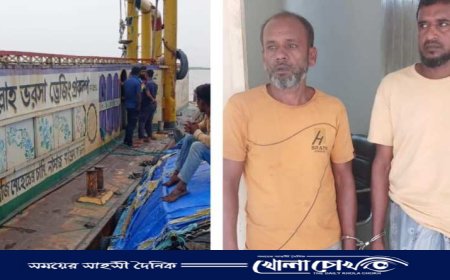 আশুগঞ্জে মেঘনা নদী থেকে অবৈধ বালু উত্তোলন: ড্রেজার জব্দ, দুইজনকে এক মাসের কারাদণ্ড