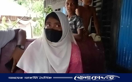 নাজিরপুরে স্ত্রী’র স্বীকৃতির দাবিতে তরুণীর অনশন
