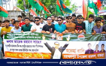 মহম্মদপুরে ছাত্রদলের নবগঠিত কমিটির আনন্দ মিছিল
