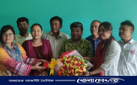 রোয়াংছড়িতে সংবর্ধনায় মাওসেতুং তঞ্চঙ্গ‍্যা