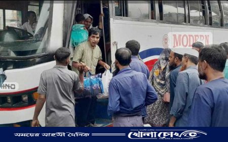 আশুলিয়ার শিল্পাঞ্চলে ফিরছে কর্মচাঞ্চল্য — ঈদের ছুটি শেষে গ্রাম থেকে ফিরছেন শ্রমিকরা