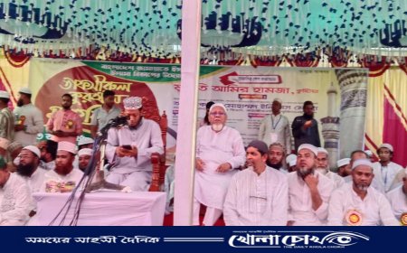 আলফাডাঙ্গায় তাফসীর মাহফিলে মুফতি আমির হামজার আগমনে জনস্রোত