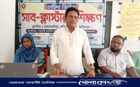 চর মাধবদিয়ায় শিক্ষার্থীদের শিখনমান যাচাই সংক্রান্ত সাব-ক্লাস্টার প্রশিক্ষণ অনুষ্ঠিত